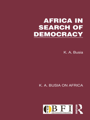 cover image of Africa in Search of Democracy